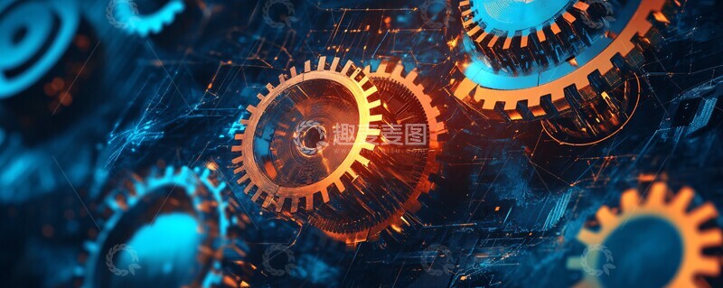 高清大图下载【趣麦麦图】制造业数字化转型示意2