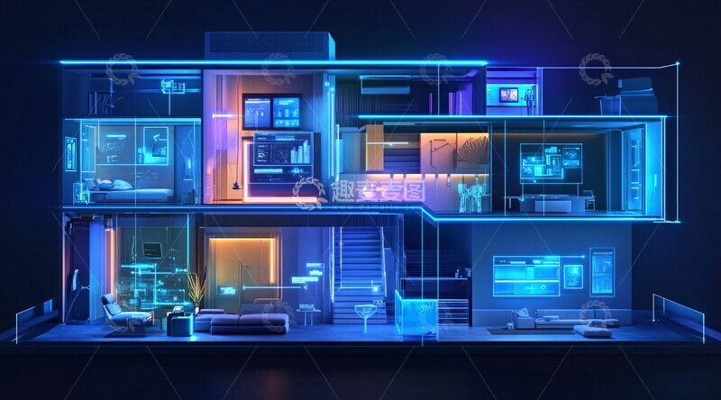 高清大图下载【趣麦麦图】智能家居系统设备