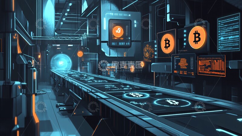 高清大图下载【趣麦麦图】比特币转化金融产品1