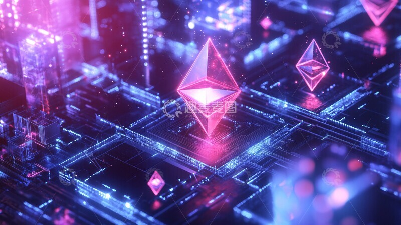 高清大图下载【趣麦麦图】区块链数字城2