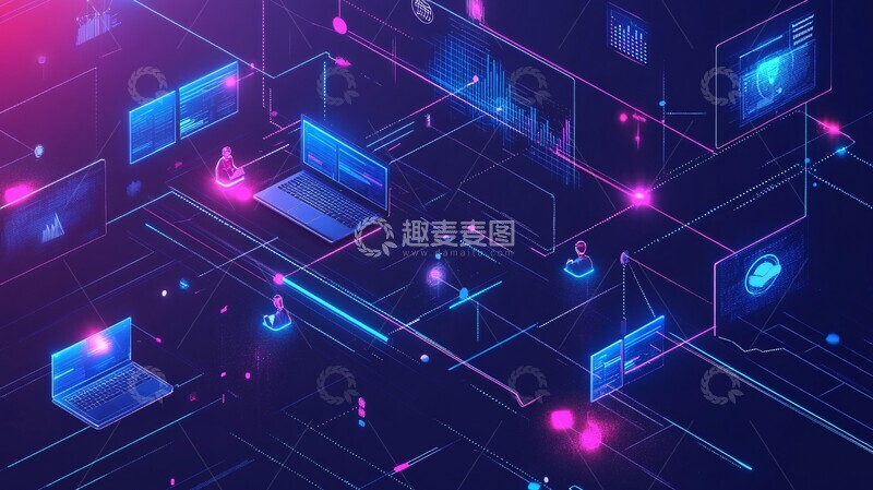 高清大图下载【趣麦麦图】数字协作网络2