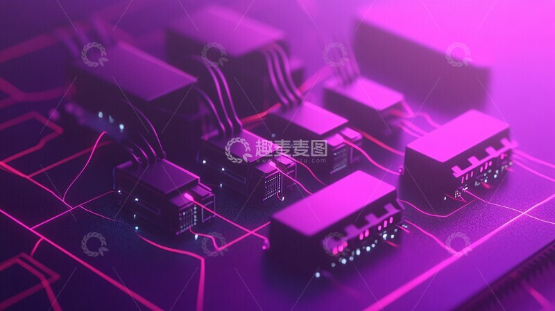 高清大图下载【趣麦麦图】电脑网络连接图1