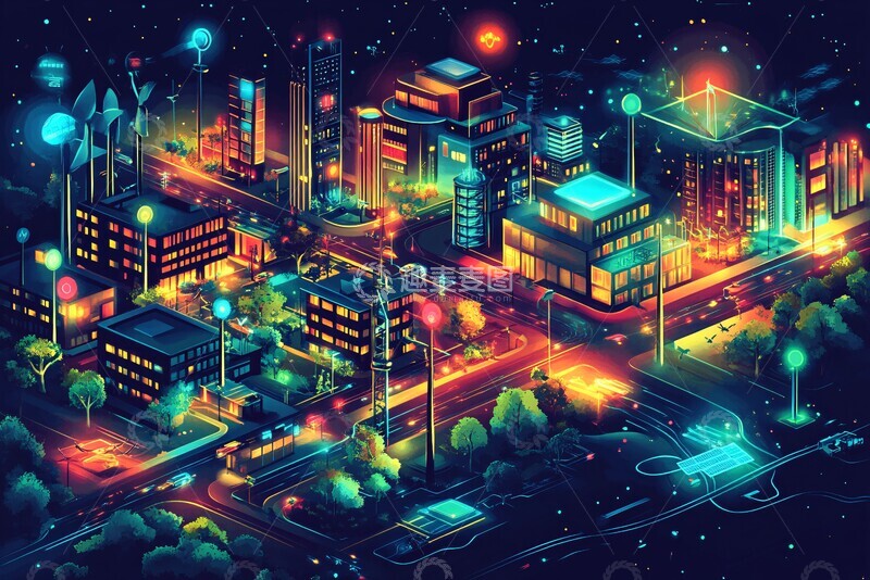 高清大图下载【趣麦麦图】能源流动示意图1