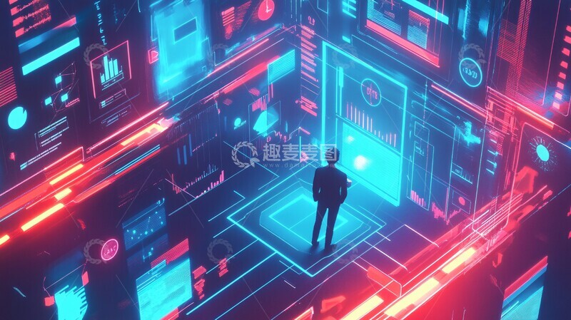 高清大图下载【趣麦麦图】数字营销仪表盘1