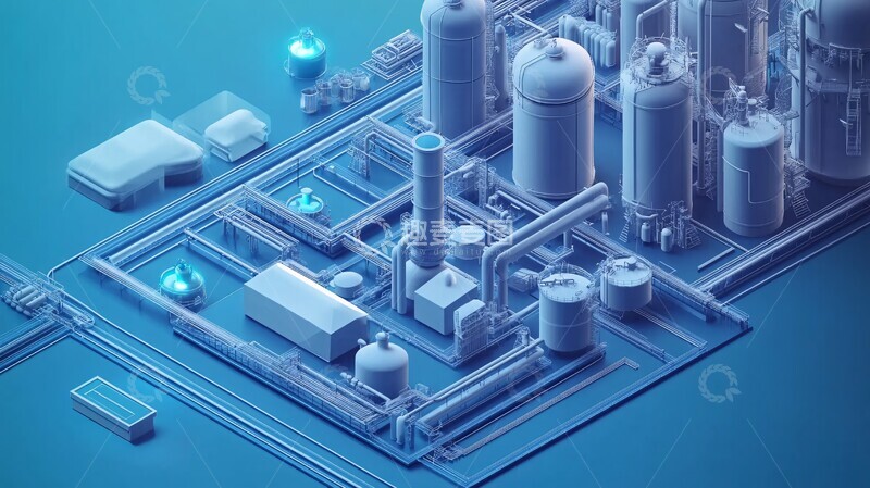 高清大图下载【趣麦麦图】化工管道布局图2