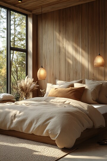 现代卧室室内摄影