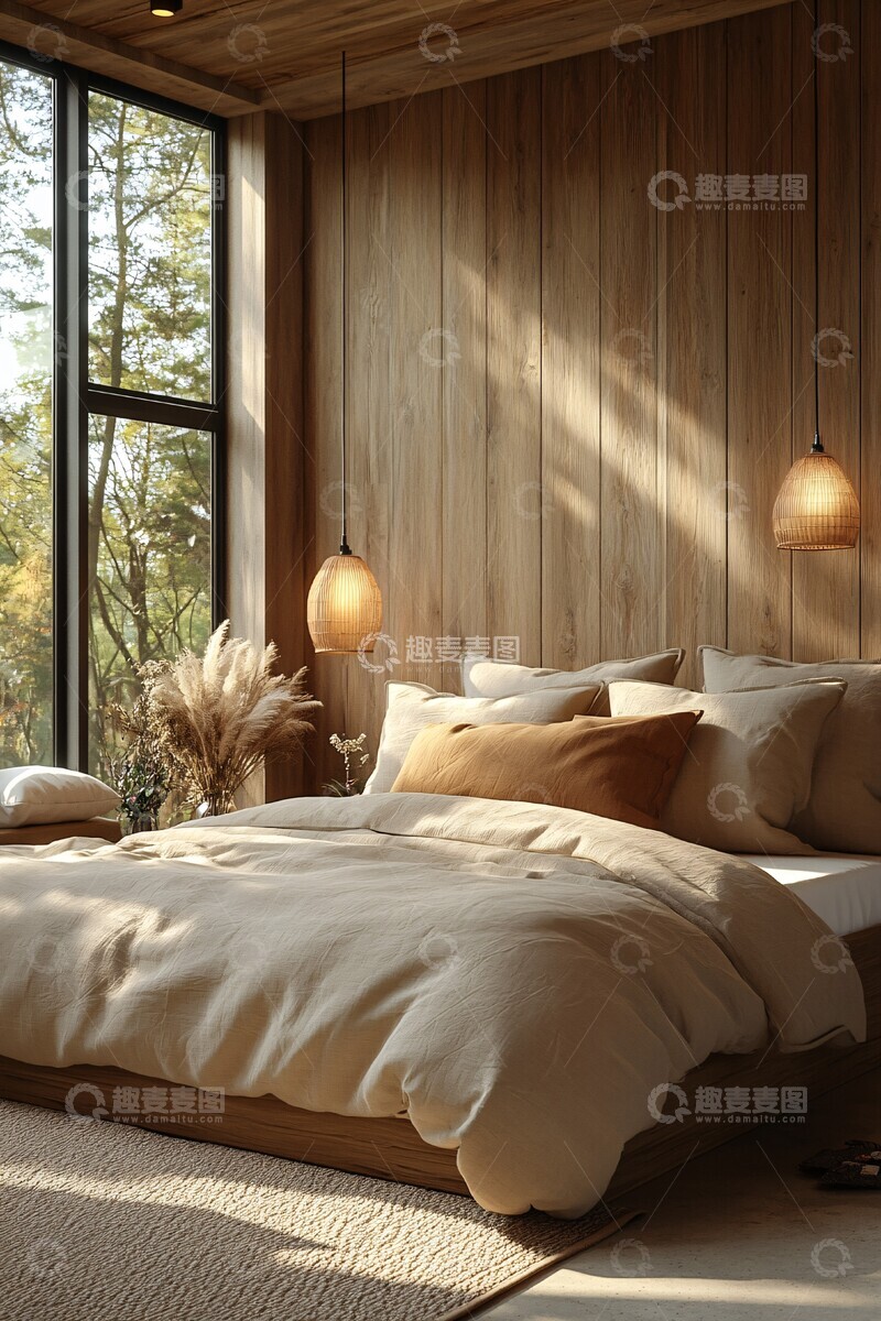 高清大图下载【趣麦麦图】现代卧室室内摄影