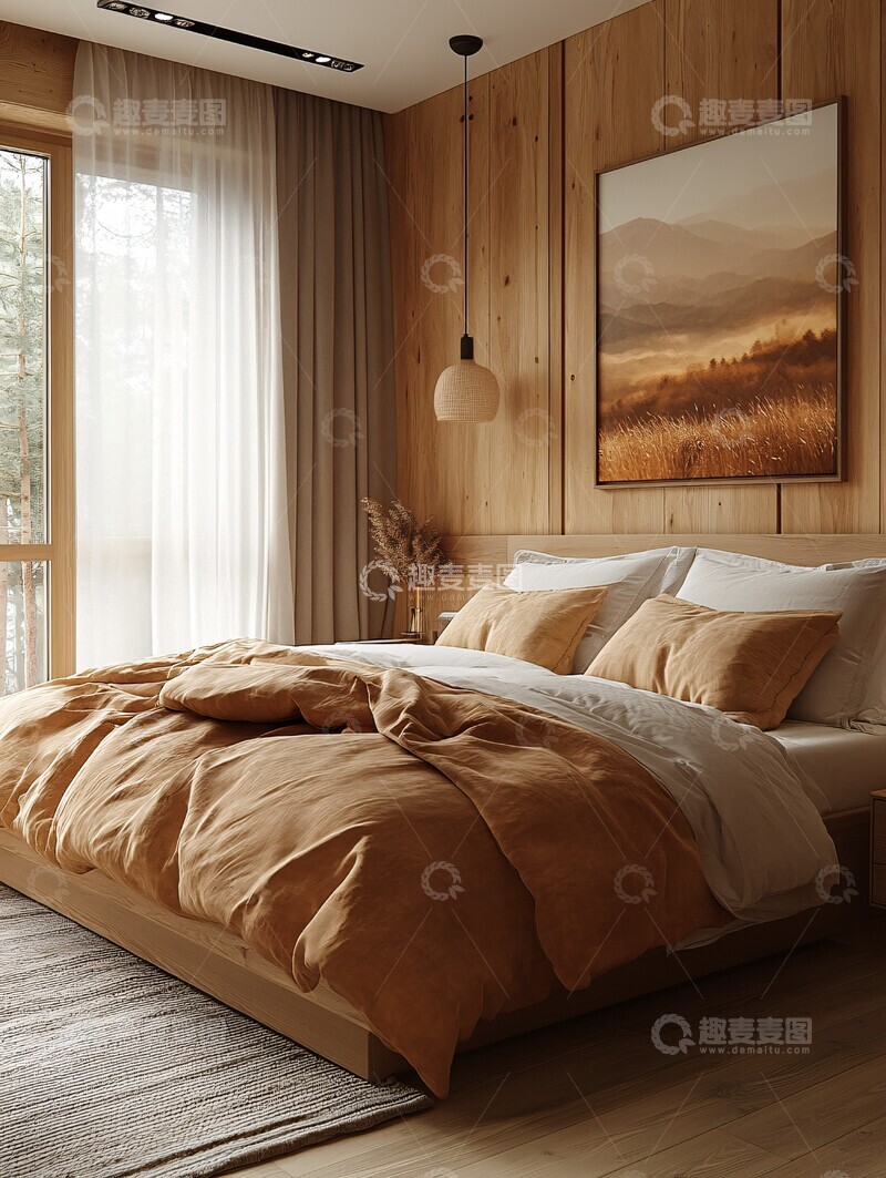 高清大图下载【趣麦麦图】线性灯卧室布局3