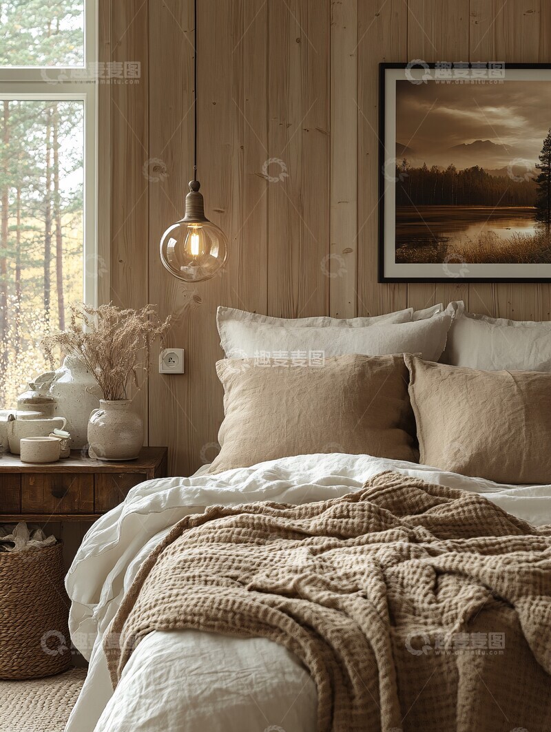 高清大图下载【趣麦麦图】线性灯卧室布局1