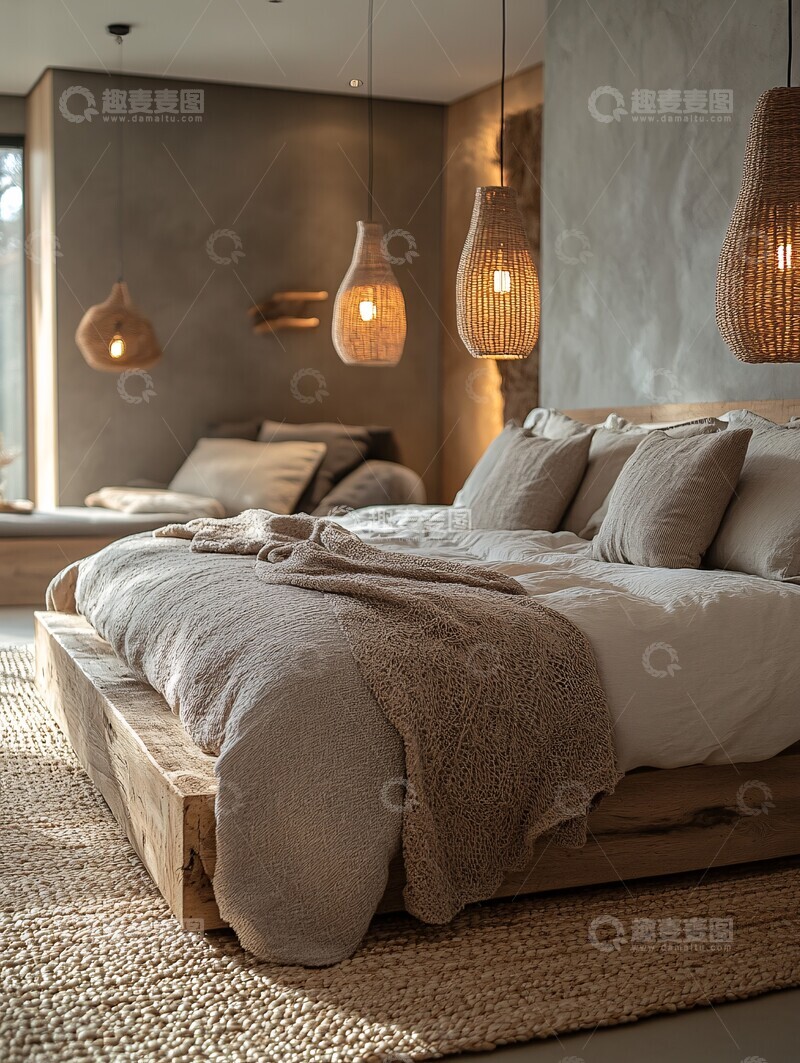 高清大图下载【趣麦麦图】线性灯卧室布局2