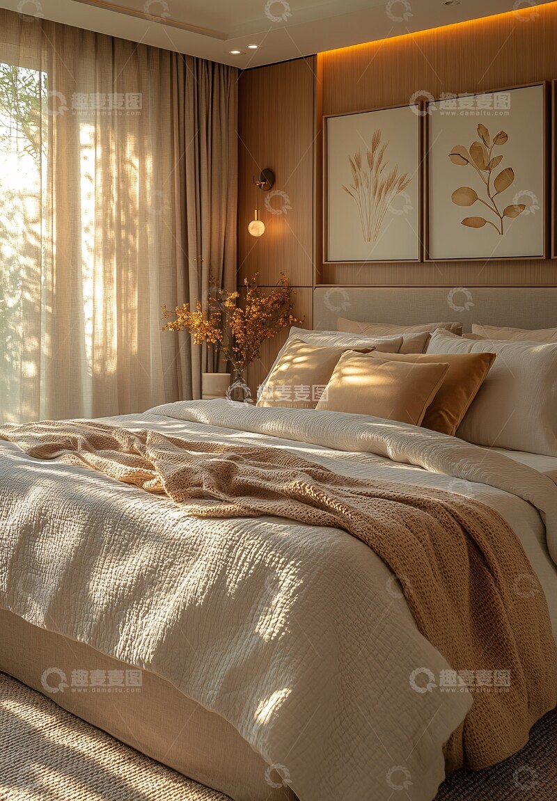 高清大图下载【趣麦麦图】简约卧室软光设计2