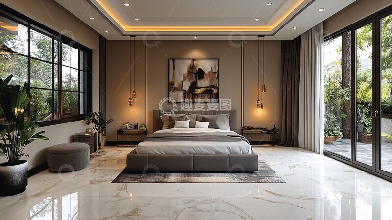 高清大图下载【趣麦麦图】现代卧室设计10