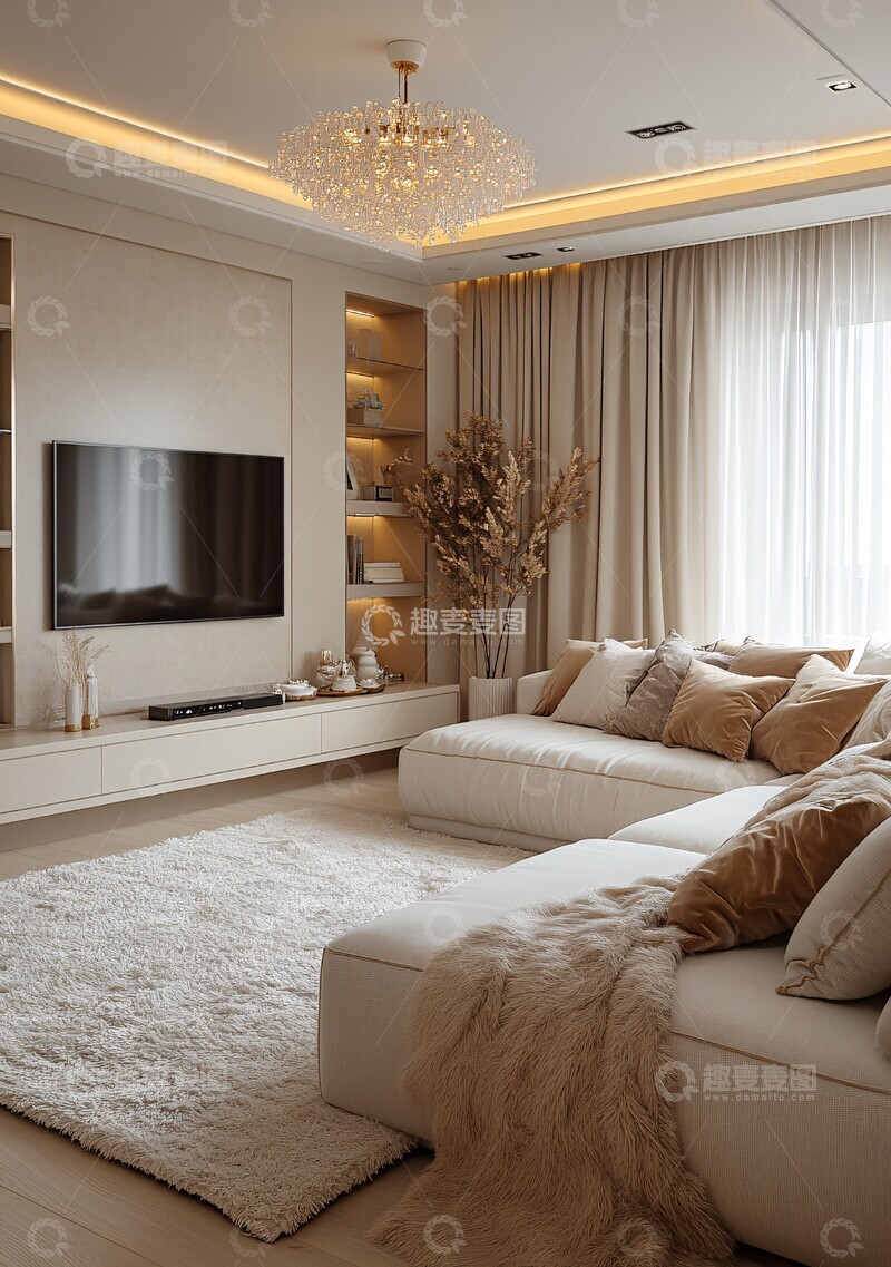 高清大图下载【趣麦麦图】白色灰色调卧室设计2