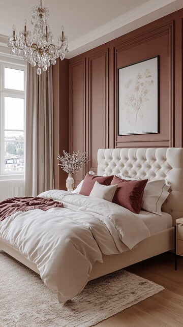 浅棕白墙粉色床3