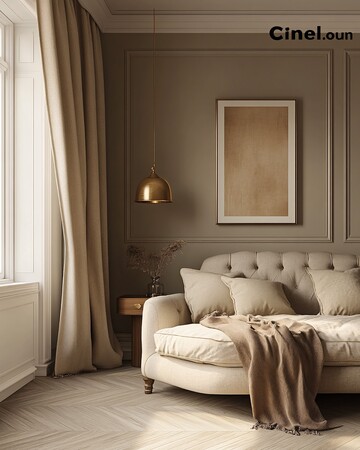 灰白木卧室现代卧室墙面3