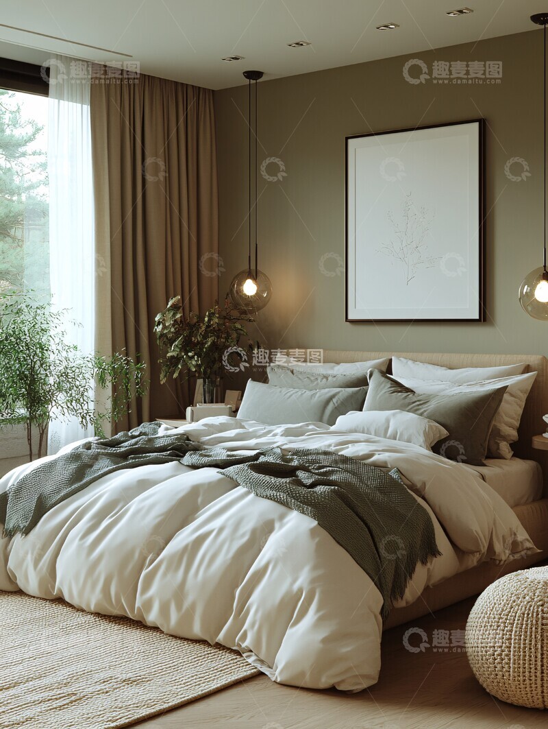 高清大图下载【趣麦麦图】简约风格卧室2