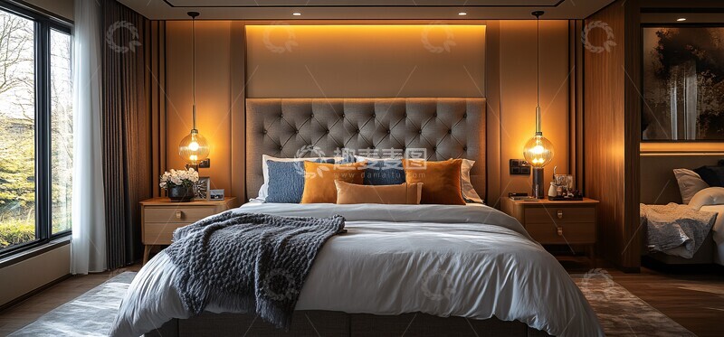 高清大图下载【趣麦麦图】现代简约主卧室1