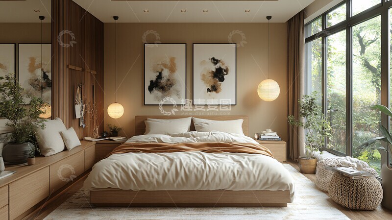 高清大图下载【趣麦麦图】简约平米卧室1
