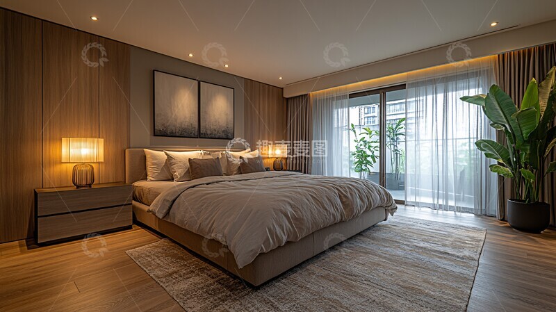 高清大图下载【趣麦麦图】灰色系卧室设计1
