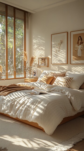 女孩与时尚卧室