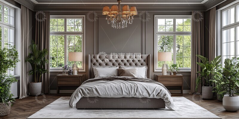 高清大图下载【趣麦麦图】北欧风格卧室设计1