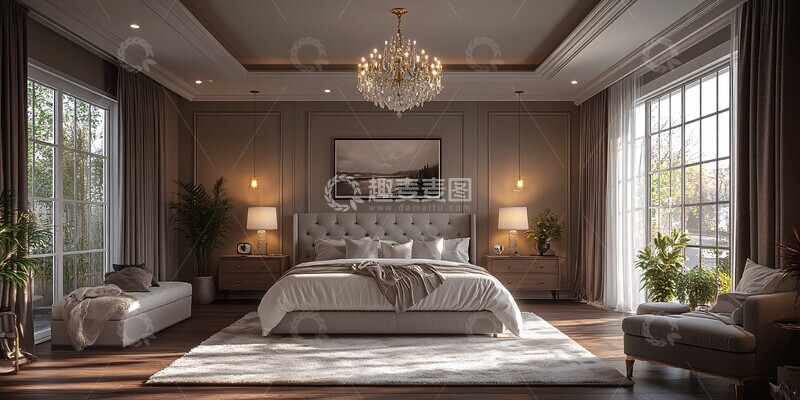 高清大图下载【趣麦麦图】北欧风格卧室设计3