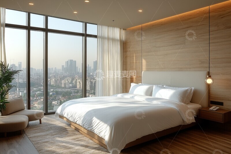 高清大图下载【趣麦麦图】豪华现代酒店客房