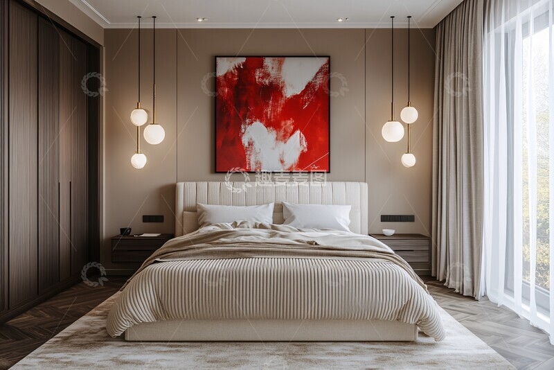高清大图下载【趣麦麦图】简约卧室设计10