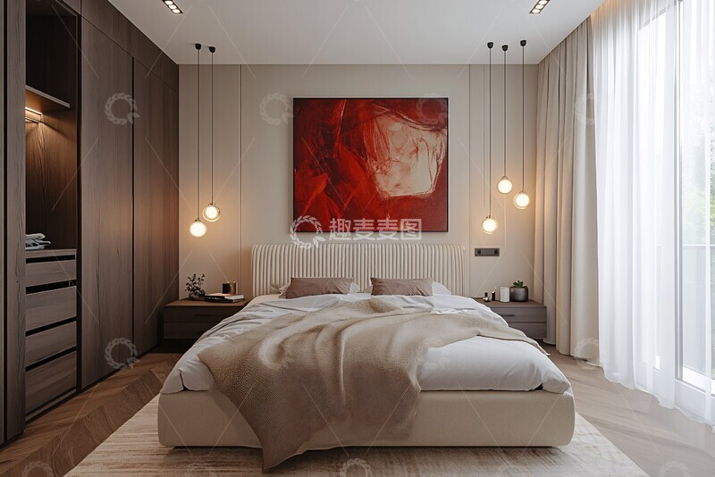 高清大图下载【趣麦麦图】简约卧室设计9
