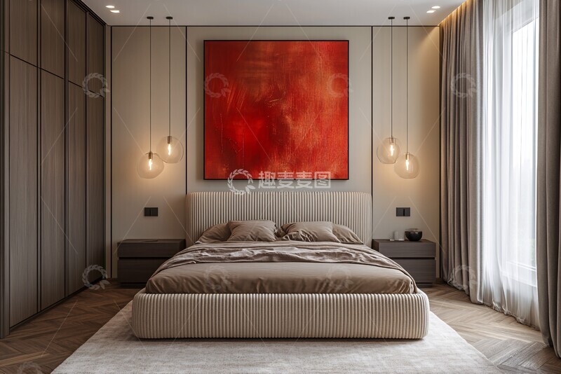高清大图下载【趣麦麦图】简约卧室设计11