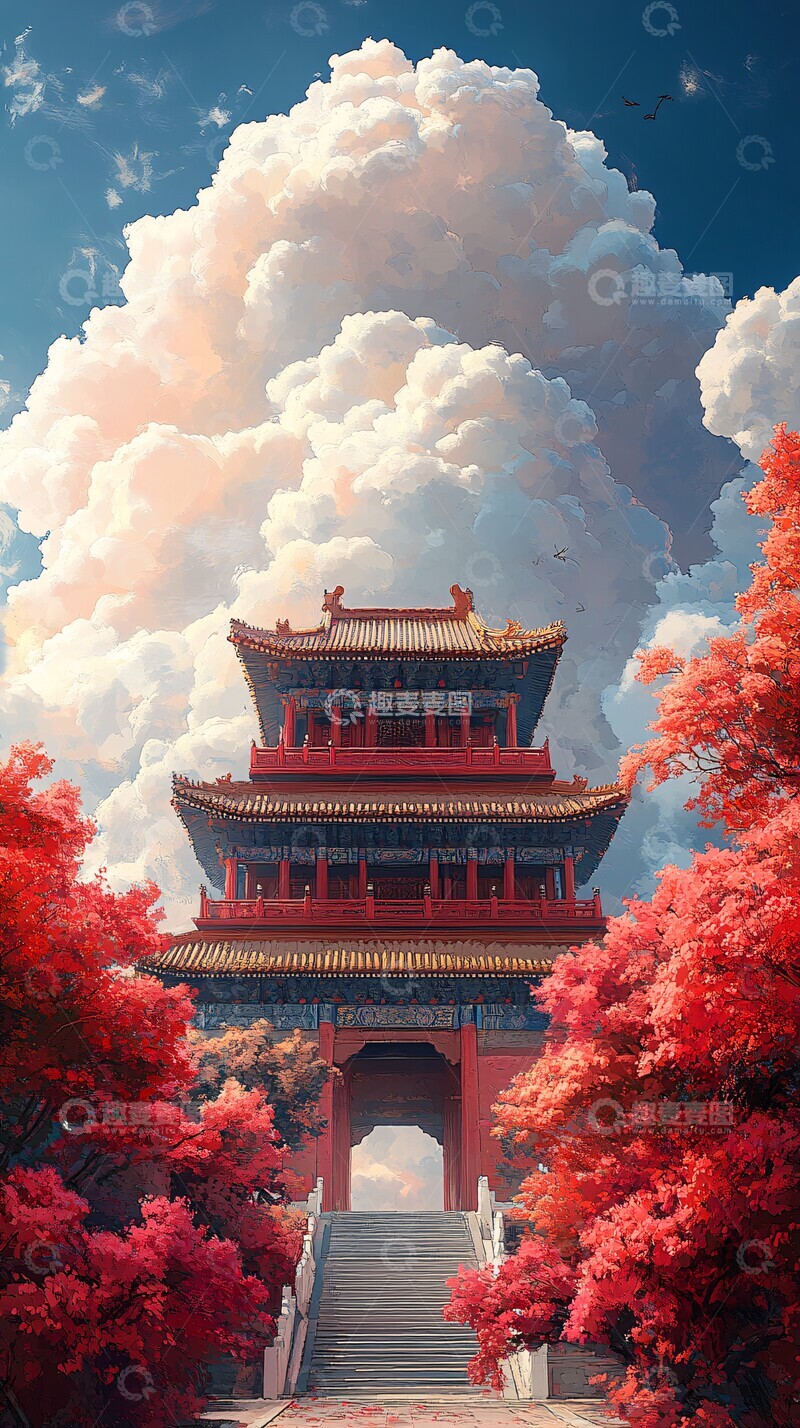 高清大图下载【趣麦麦图】天宫金门云彩图