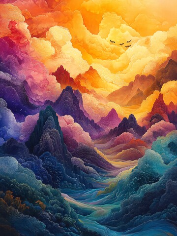 云间龙纹飞翔图1