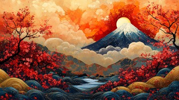 云雾山川图云雾山川河流