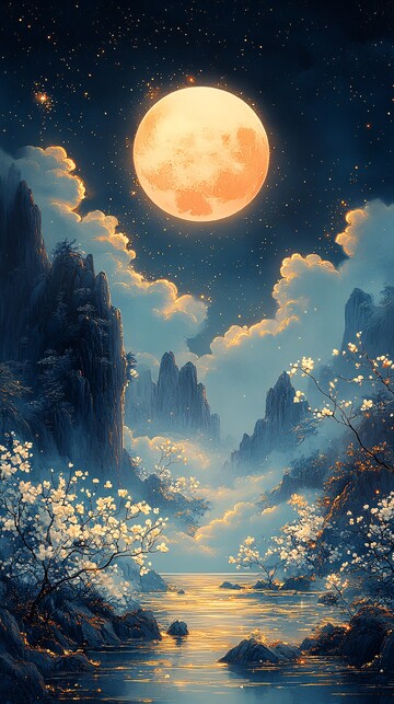 月光女神与白兔