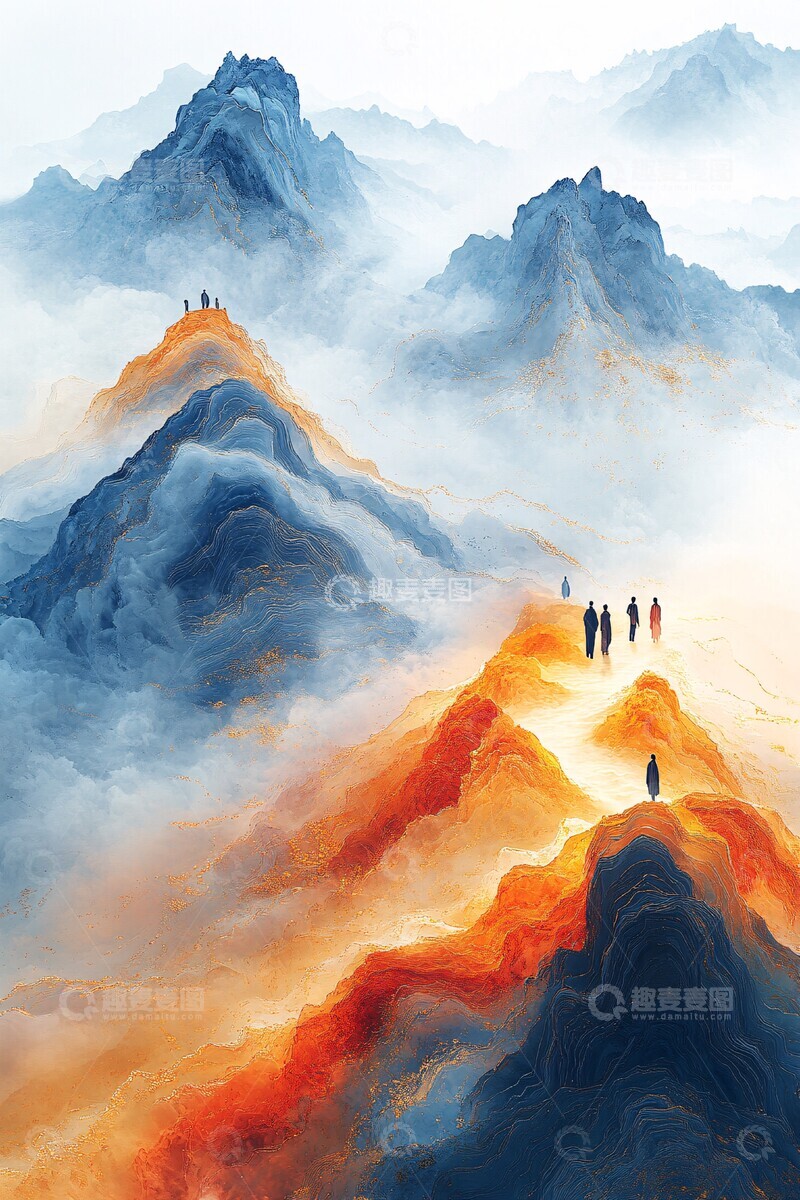 高清大图下载【趣麦麦图】山水丝路行山水丝路人群2