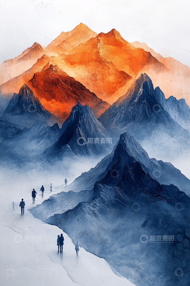 高清大图下载【趣麦麦图】山水丝路行山水丝路人群1