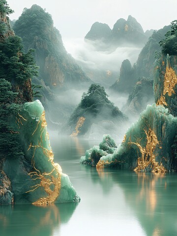 金丝玉山水雕刻1