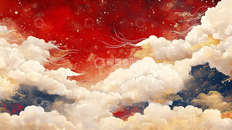 高清大图下载【趣麦麦图】祥云瑞气迎新春