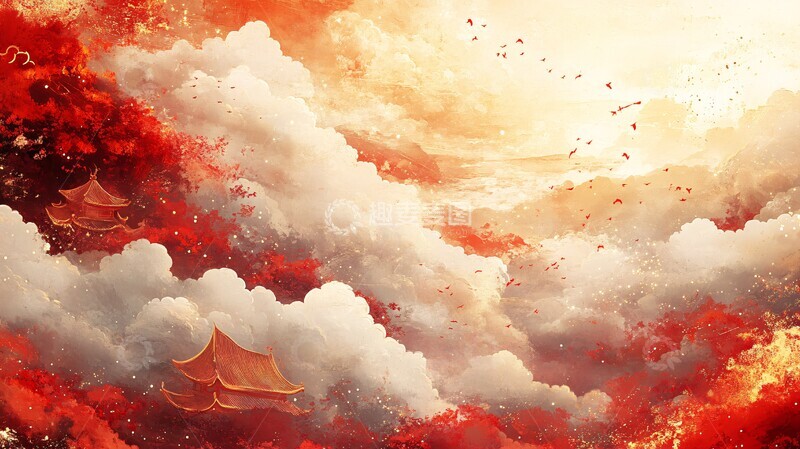 高清大图下载【趣麦麦图】祥云瑞气迎新春1