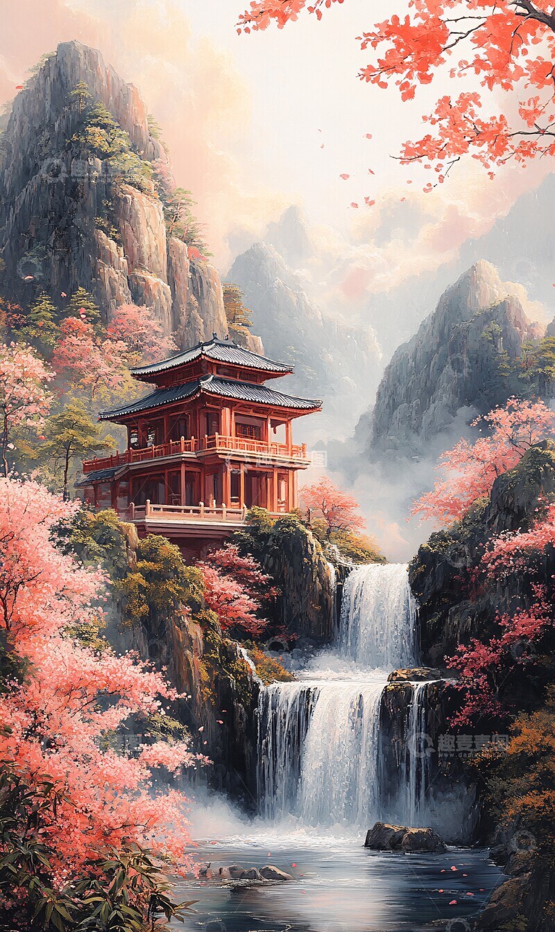高清大图下载【趣麦麦图】山水花鸟墨画1