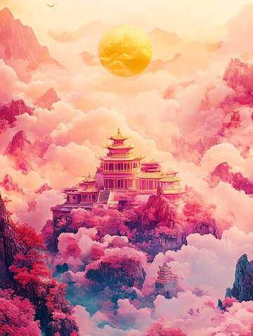 祥云宫殿图祥云宫殿金色2