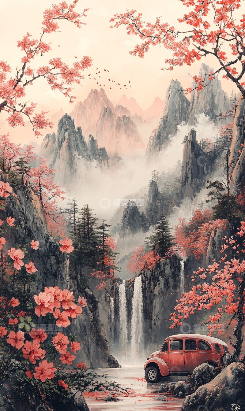 高清大图下载【趣麦麦图】山水花鸟墨画2