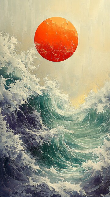 波涛日出日出太阳天空3