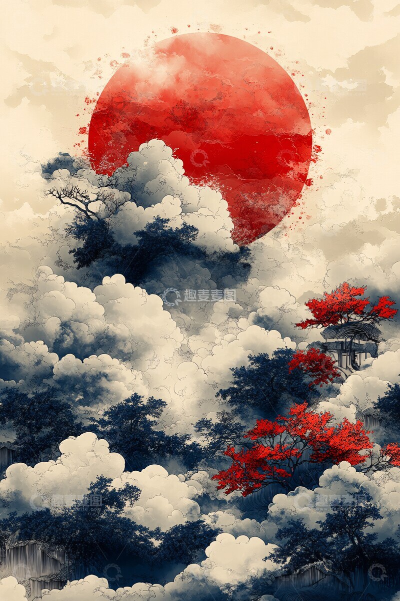 高清大图下载【趣麦麦图】祥云纹样球衣设计1