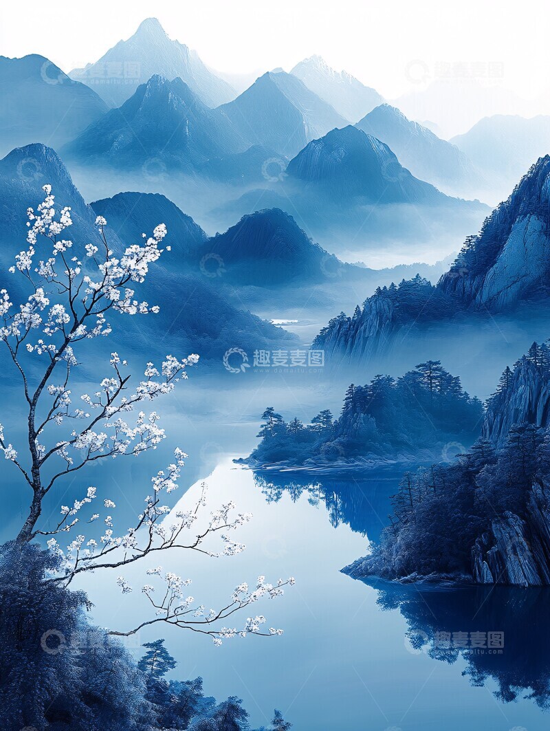 高清大图下载【趣麦麦图】月光下的静谧湖景7