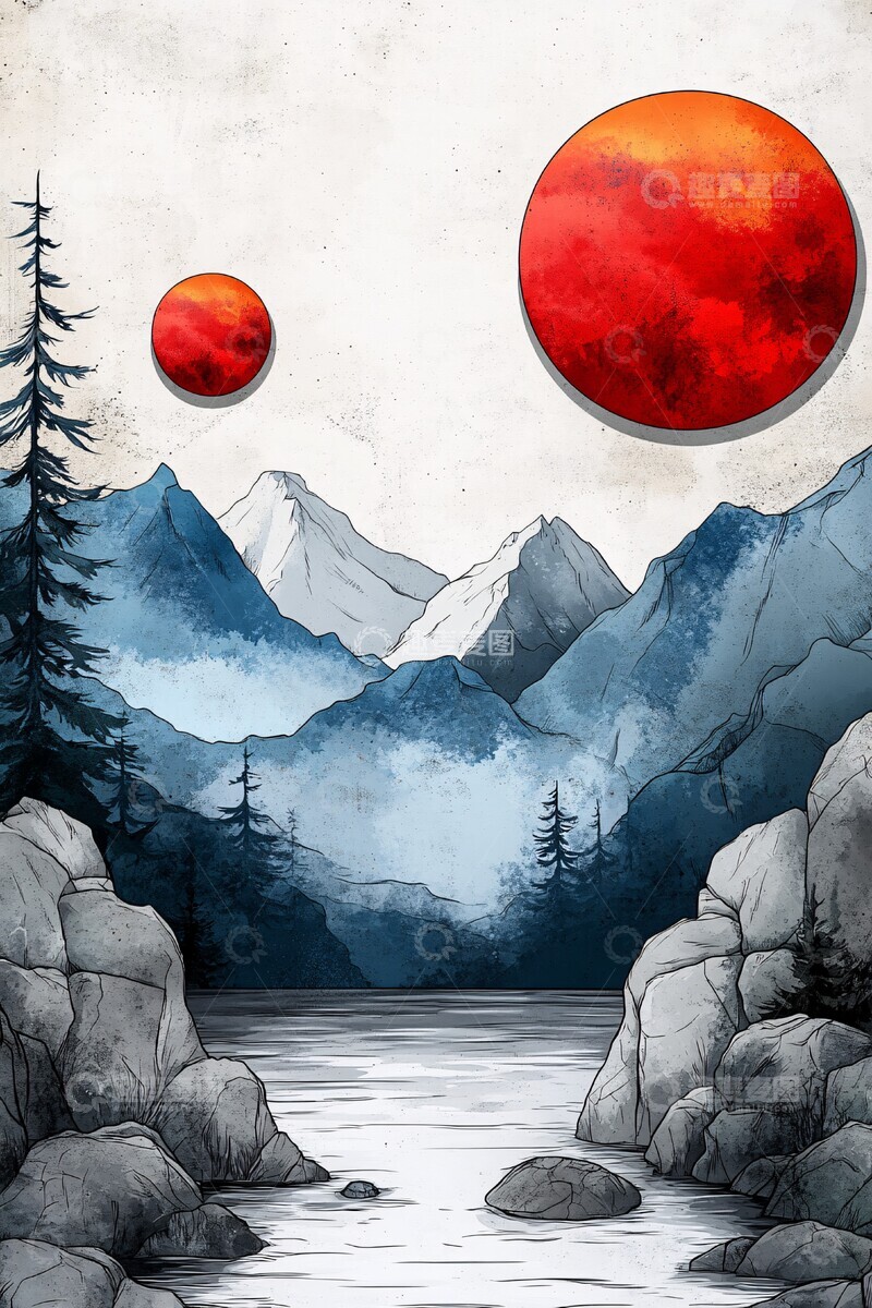 高清大图下载【趣麦麦图】彩色形状背景模板