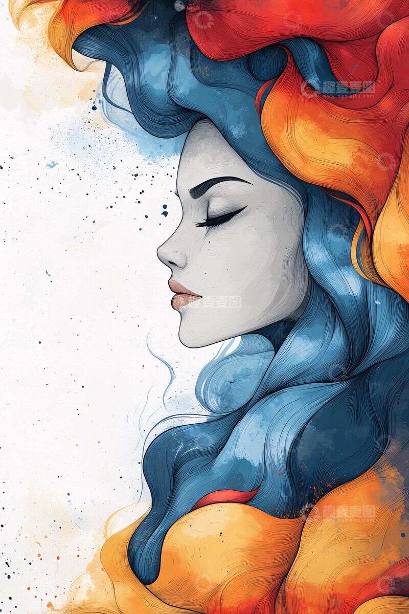 高清大图下载【趣麦麦图】彩色形状背景模板1