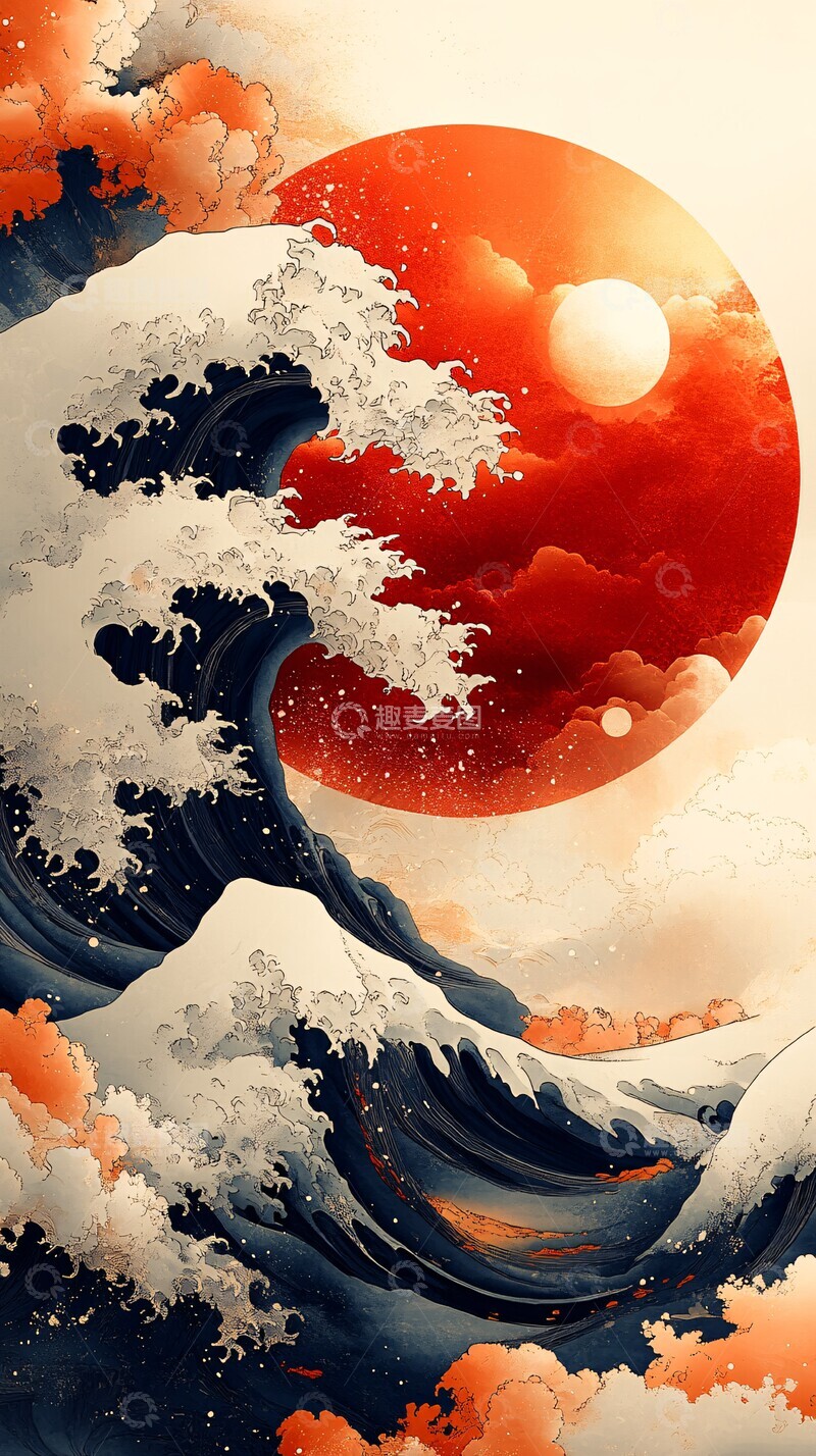 高清大图下载【趣麦麦图】日本图案分割1