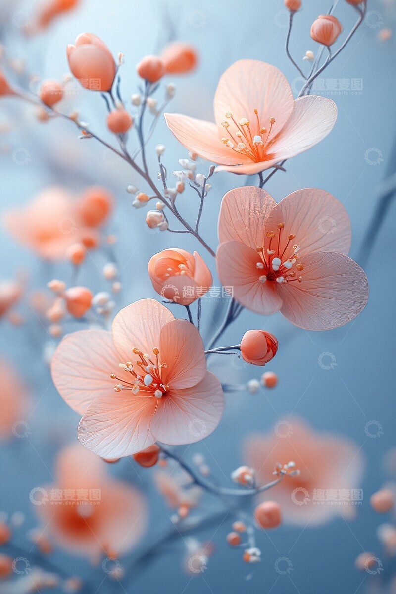 高清大图下载【趣麦麦图】柠檬树花美甲1