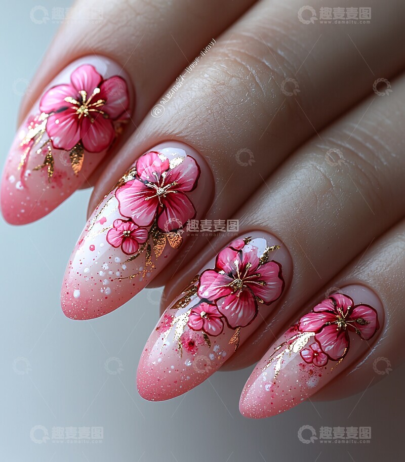 花叶纹理装饰钉